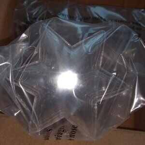 Colorations clear stars ornaments x 12 New